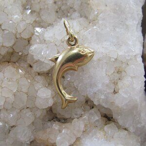 Indaerre Italy 14kt Porpoise pendant